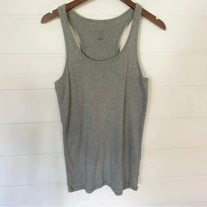 A New Day Heather Gray Sleeveless Racer Black Tank Top Size XXL